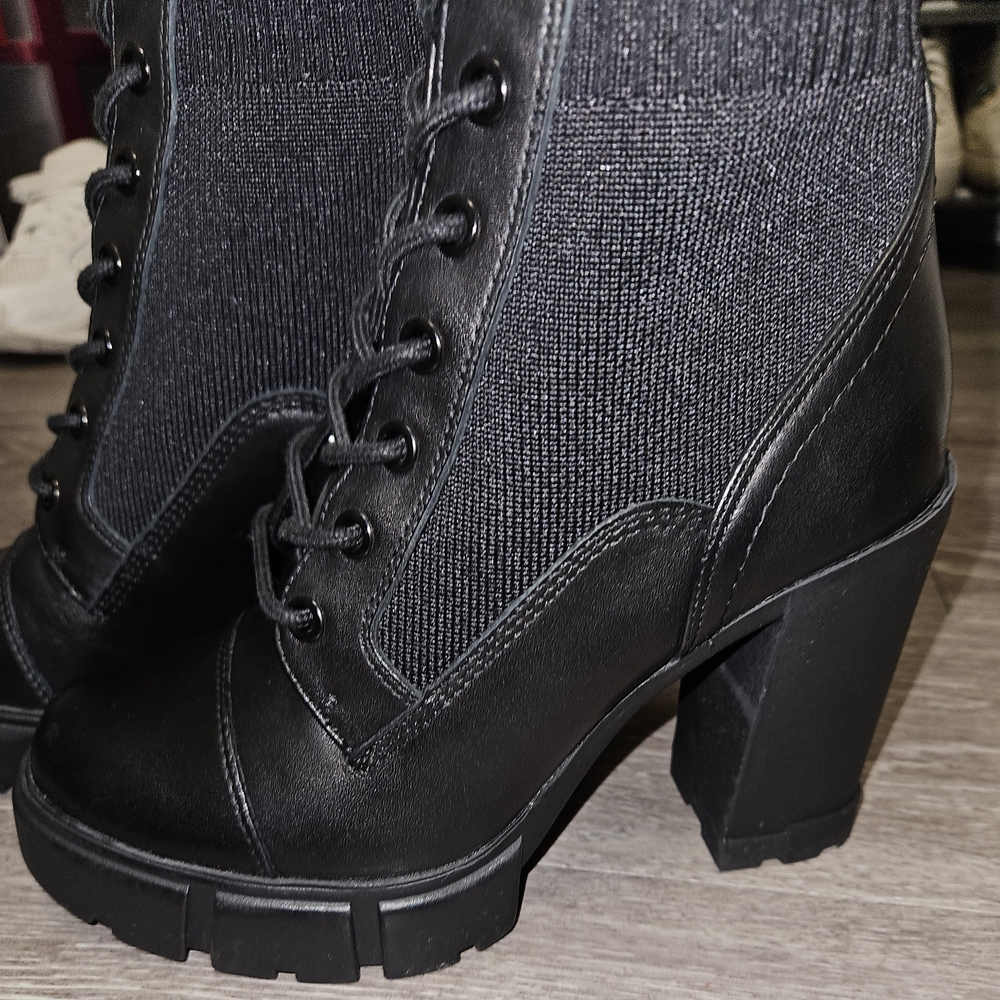 Aldo Black Lace Up Boots